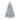 6 Feet Hinged Unlit Artificial Silver Tinsel Christmas Tree with Metal Stand