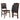 Set of 2 Folding Dining Chairs with Padded Seat and High Backrest-Brown