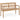 2-Person Teak Wood Patio Bench with Wide Backrest and Curved Armrests