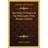 The Order Of Nature In The Philosophy Of St. Thomas Aquinas