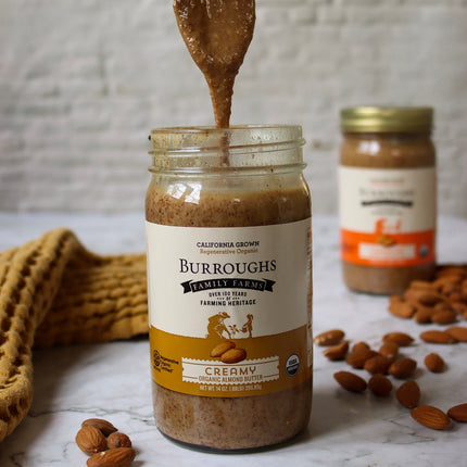 Regenerative Organic Creamy Almond Butter by Burroughs Family Farms