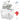 300W Commercial Ice Crusher with Dual Blades and Safety Switch-White