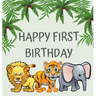 First birthday guest book (Hardcover): Birthday guest book, first birthday book, party and birthday celebrations decor, memory book, 1st birthday, hap