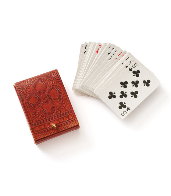 Embossed Leather Playing Cards Set by Matr Boomie