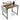 32 Inch Home Office Desk with Charging Station Storage Bag and Headphone Hook-Rustic Brown