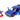 1972 Plymouth GTX Candy Blue with Red and White Stripes and Captain America Diecast Figure "The Avengers" "Hollywood Rides" Series 1/32 Diecast Model Car by Jada