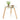 36 Inches Round Glass Dining Table for 4 with Rubber Wood Frame-Natural