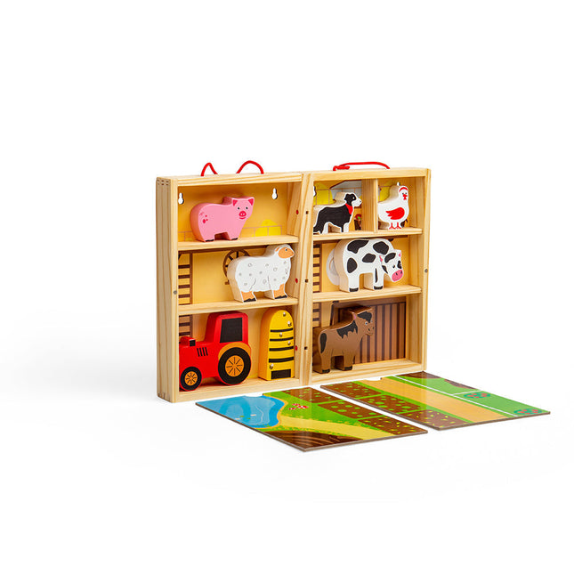 Farm Animal Playbox by Bigjigs Toys US