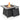 35 Inch Propane Gas Fire Pit Table Wicker Rattan with Lava Rocks PVC Cover-Black