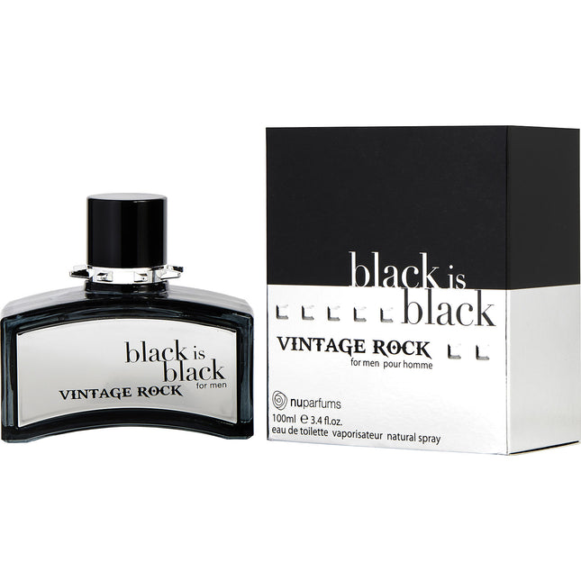 BLACK IS BLACK VINTAGE ROCK by Nuparfums - EDT SPRAY 3.4 OZ - Men