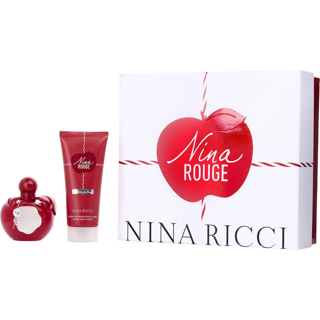NINA ROUGE by Nina Ricci - EDT SPRAY 2.7 OZ & BODY LOTION 3.4 OZ - Women