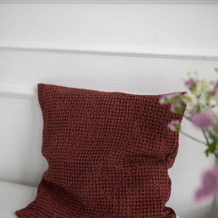 Linen waffle pillowcase by AmourLinen