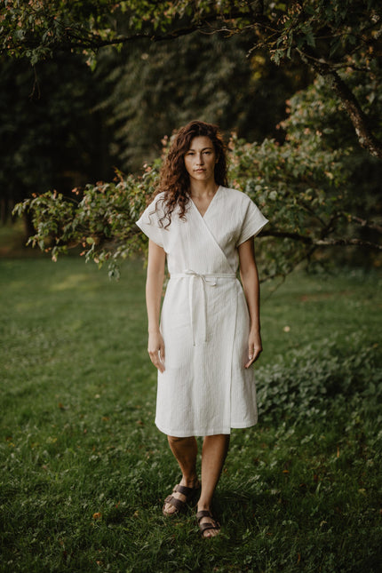 Linen wrap dress Rome by AmourLinen