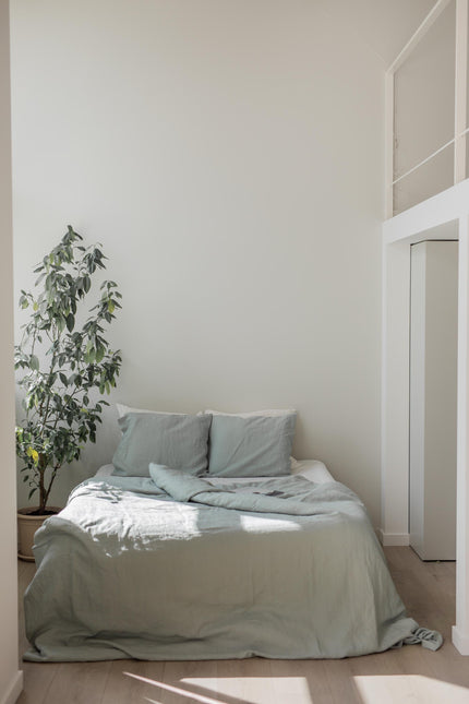 Linen pillowcase in Sage Green by AmourLinen