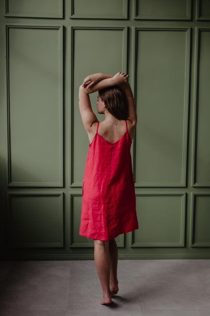 Linen slip dress ZOE by AmourLinen