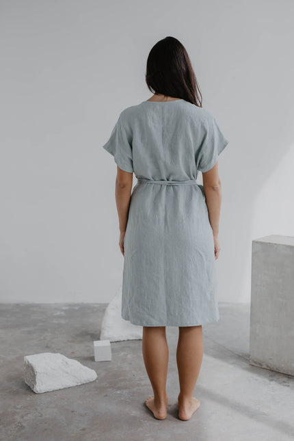 Linen wrap dress OLIVIA by AmourLinen