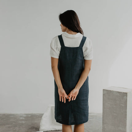 Linen apron dress JADE by AmourLinen