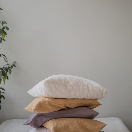 Linen pillowcase in Mustard by AmourLinen