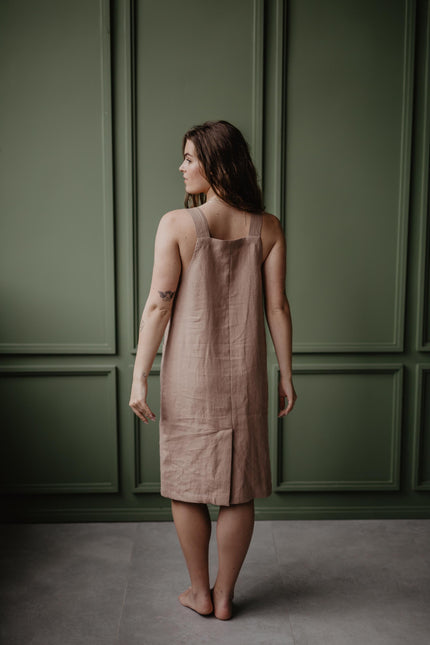 Linen apron dress JADE by AmourLinen