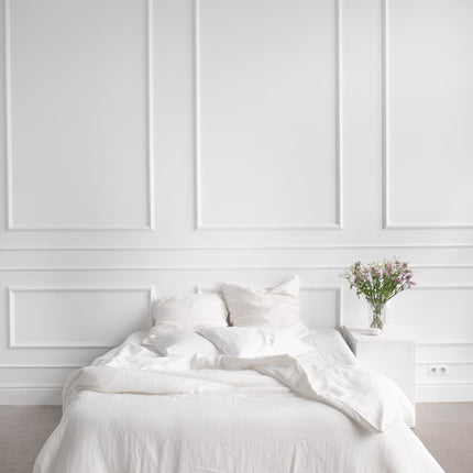 Linen pillowcase in White by AmourLinen