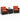 3 Pieces Rattan Patio Furniture Set with Washable Cushion-Orange