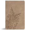 CSB Large Print Thinline Bible, Digital Study Edition, Earth Suedesoft Leathertouch