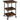 3-tier Adjustable Printer Stand with 360° Swivel Casters-Brown