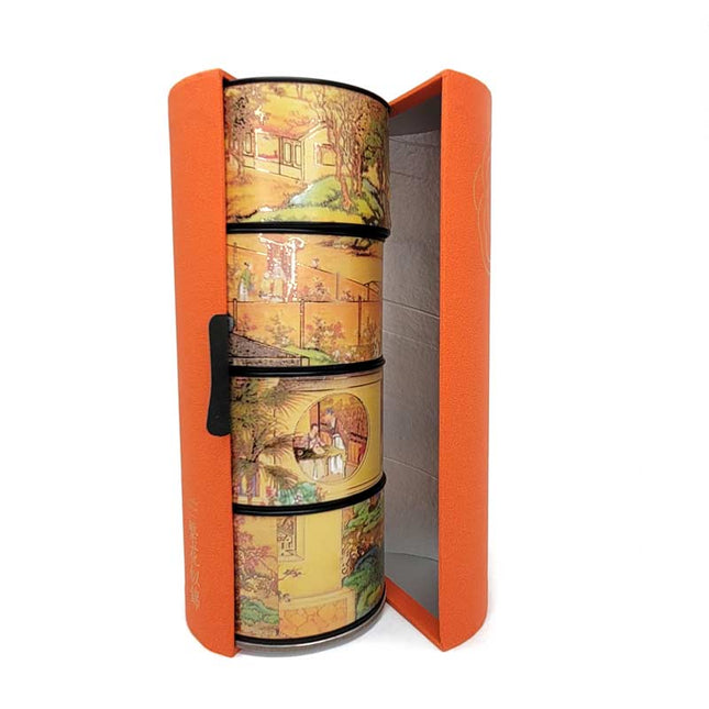 Decorative Barrel Gift Box Set with 4 Herbal Loose Teas by Tea and Whisk