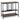 3-Tier Wine Bar Cabinet wit 8 Bottles Rack and 12 Glasses Hanger-Rustic Brown