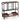 3 Tiers Bar Cart on Wheels with Glass Racks-Rustic Brown