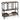 3 Tiers Bar Cart on Wheels with Glass Racks-Brown