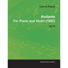 Andante by Gabriel Fauré for Piano and Violin (1897) Op.75