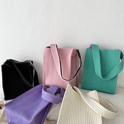 Simple Solid Color Canvas Tote Bags Accessories by migunica