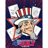 4th Of July Coloring Book: Fourth 4th of July Coloring Book for Kids 60 large Pages of United States Symbols and Icons - Independence Day (Patrio