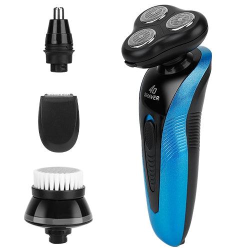 4-in-1 Rechargeable IPX7 Waterproof Electric Shaver & Trimmer for Men w/ 4 Replacement Heads - Vysn