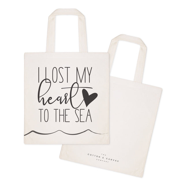 I Lost My Heart to the Sea Cotton Canvas Tote Bag by The Cotton & Canvas Co.
