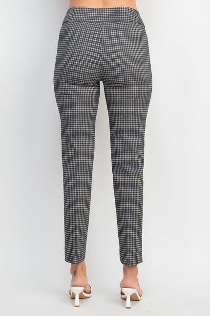 Counterparts banded mid waist slim leg multi print millenium pant by Curated Brands