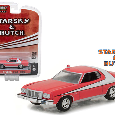 1976 Ford Gran Torino Red with White Stripe "Starsky and Hutch" (1975-1979) TV Series "Hollywood Series" Release 18 1/64 Diecast Model Car by Greenlight