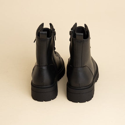 Black Lace-Up Boots by BlakWardrob