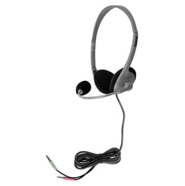 HamiltonBuhl Headset On Ear Deluxe with Gooseneck Mic Dura-Cord 3.5mm by Level Up Desks