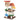 4-In-1 Mushroom Cat Tree with Condo Spring Ball and Sisal Posts-Multicolor
