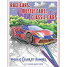 Race Cars, Muscle Cars, Classic Cars Mosaic Color By Number: Adult Coloring Book