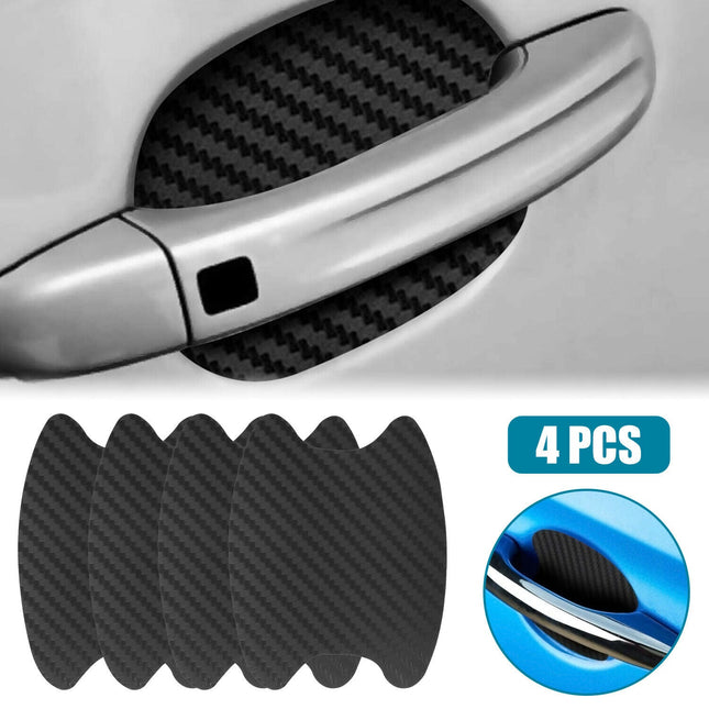 4X Carbon Fiber Car Door Handle Protector Film Anti-Scratch Stickers Accessories by Plugsus Home Furniture