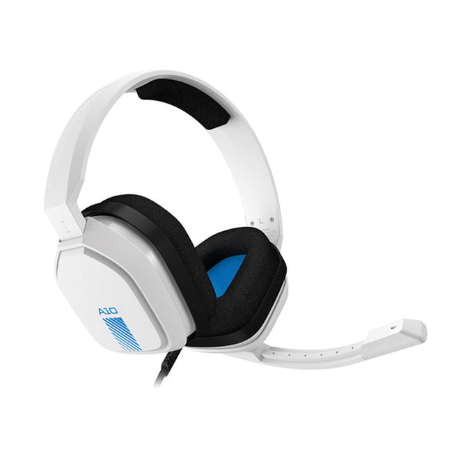Logitech Astro Headset Gaming A10 with Boom Mic Pro Quality Rugged & Durable White by Level Up Desks