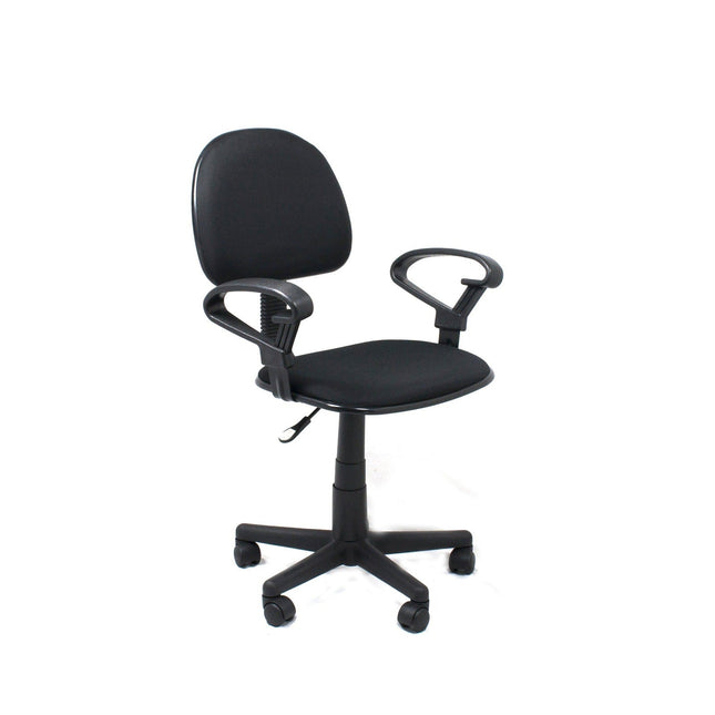 Xtech Office Chair Cloth Contemporary Style with Wheels & Height Adjustment with Armrests Black by Level Up Desks
