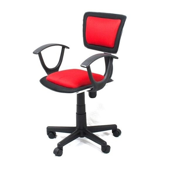 Xtech Office Chair Cloth Modern & Ergonomic Style with Wheels & Height Adjustment with Armrests Black & Red by Level Up Desks