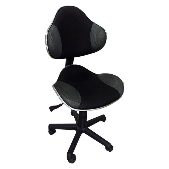 Xtech Office Chair Cloth Modern Style with Wheels & Pneumatic Height Adjustment 2 Tone Black & Grey by Level Up Desks
