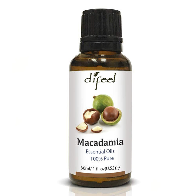Difeel 100% Pure Essential Oil - Macadamia Oil 1 oz. (Pack of 2) by difeel - find your natural beauty