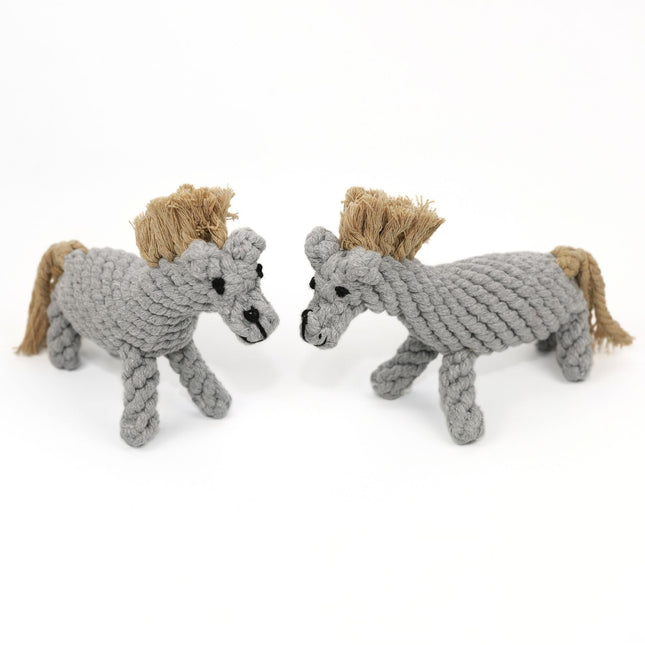 Serene the Gray Horse Rope Toy by Knotty Pawz