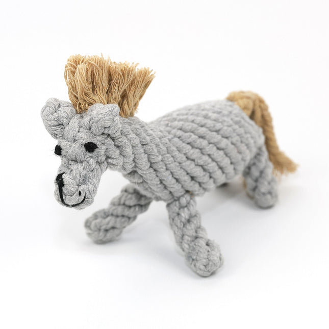 Serene the Gray Horse Rope Toy by Knotty Pawz